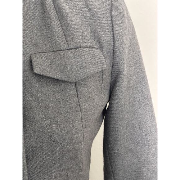 Banana Republic Women’s Military Style Gray Fitted Jacket Size 0P - Picture 14 of 16